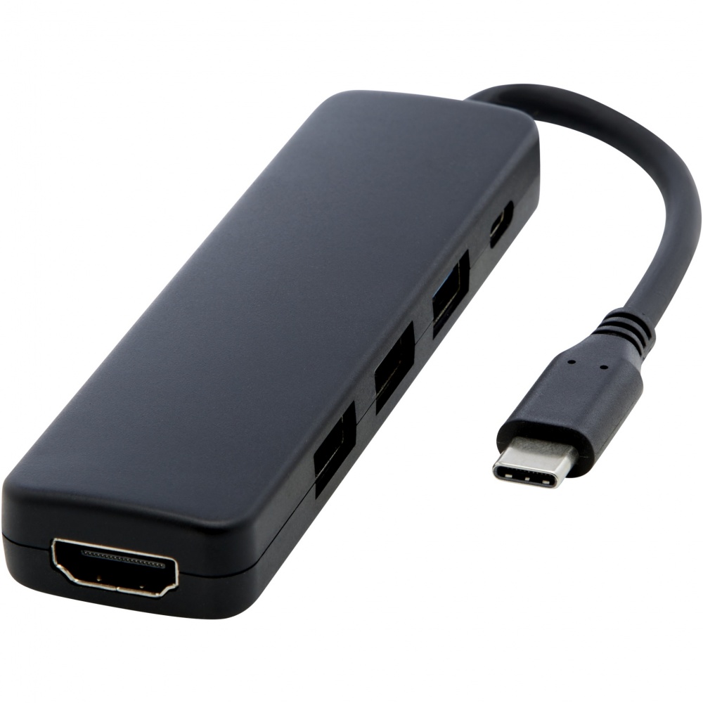 Logo trade promotional items picture of: Loop RCS recycled plastic multimedia adapter USB 2.0-3.0 with HDMI port