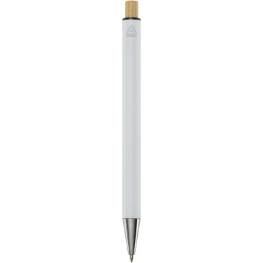 Logo trade promotional giveaway photo of: Cyrus recycled aluminium ballpoint pen (black ink)