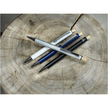 Logo trade advertising products picture of: Cyrus recycled aluminium ballpoint pen (black ink)