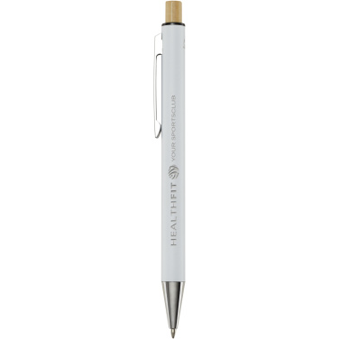 Logo trade promotional giveaways image of: Cyrus recycled aluminium ballpoint pen (black ink)