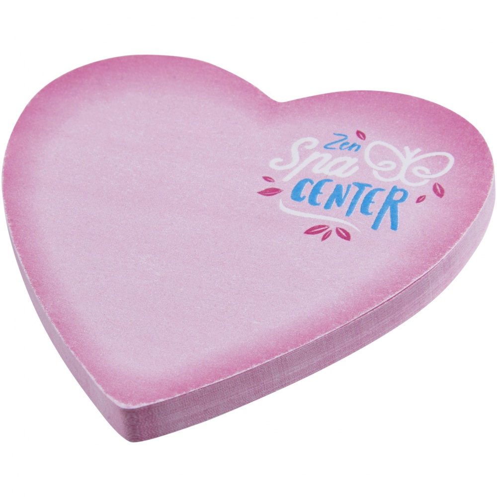 Logo trade promotional items picture of: Sticky-Mate® heart-shaped recycled sticky notes