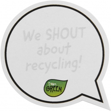 Logo trade business gifts image of: Sticky-Mate® speech bubble-shaped recycled sticky notes