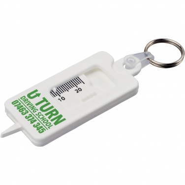Logotrade promotional item picture of: Kym recycled tyre tread check keychain
