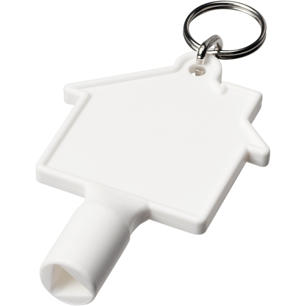 Logotrade promotional giveaways photo of: Maximilian house-shaped recycled utility key keychain