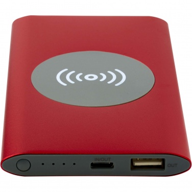 Logo trade business gift photo of: Juice 4000 mAh Type-C recycled aluminium wireless power bank 