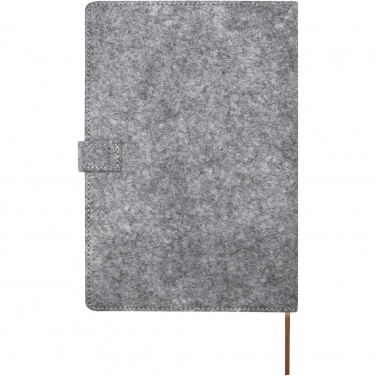 Logo trade promotional product photo of: Viviana A5 recycled felt and cork notebook