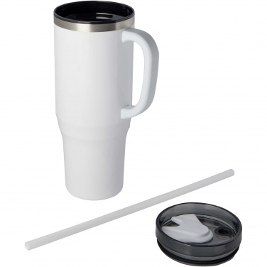 Logo trade promotional giveaways image of: Melbourne 1200 ml RCS certified insulated tumbler with straw