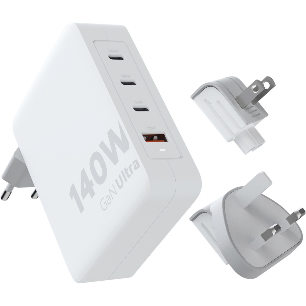 Logo trade business gifts image of: Xtorm XVC2140 GaN Ultra 140W travel charger with 240W USB-C PD cable