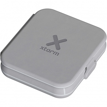 Logo trade promotional items picture of: Xtorm XWF21 15W foldable 2-in-1 wireless travel charger