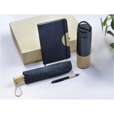 Logo trade promotional products image of: Carmen A5 hard cover notebook and ballpoint pen gift set