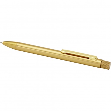 Logotrade business gift image of: Beatriz recycled brass ballpoint pen