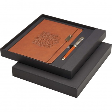 Logo trade corporate gift photo of: Legato A5 notebook and rollerball pen set 
