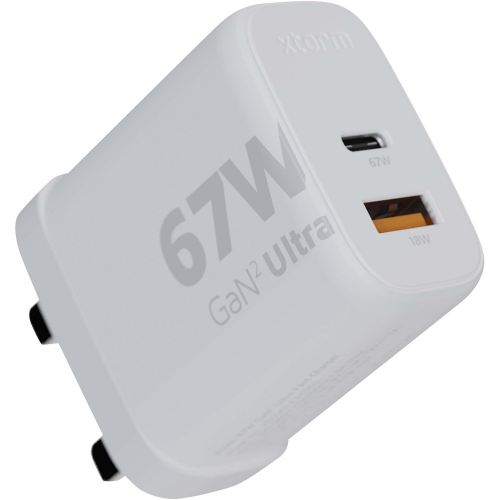 Logo trade promotional gifts picture of: Xtorm XEC067G GaN² Ultra 67W wall charger - UK plug