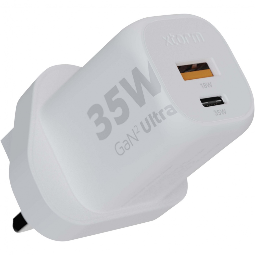Logotrade promotional gift picture of: Xtorm XEC035 GaN² Ultra 35W wall charger - UK plug