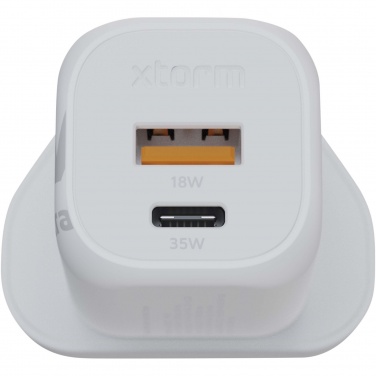 Logo trade promotional merchandise image of: Xtorm XEC035 GaN² Ultra 35W wall charger - UK plug