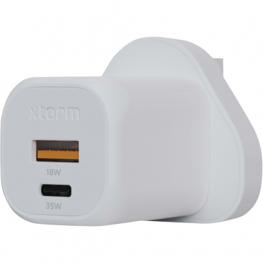 Logotrade corporate gift image of: Xtorm XEC035 GaN² Ultra 35W wall charger - UK plug