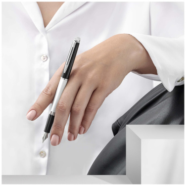 Logo trade promotional products image of: Hemisphere colour blocking fountain pen with palladium trim