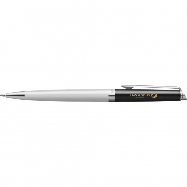 Logotrade promotional merchandise picture of: Hemisphere colour blocking ballpoint pen with palladium trim