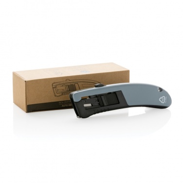 Logo trade promotional item photo of: RCS certified recycled plastic Auto retract safety knife