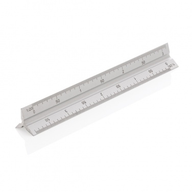 Logo trade promotional items image of: 15cm. Aluminum triangular ruler