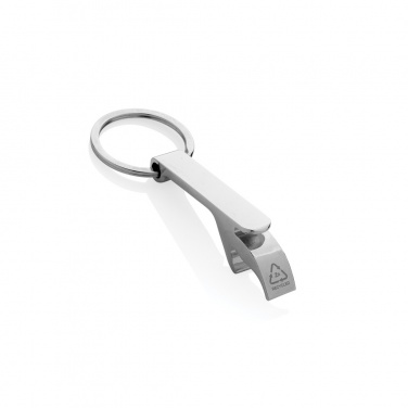 Logo trade corporate gifts picture of: RCS recycled zinc alloy bottle opener keychain