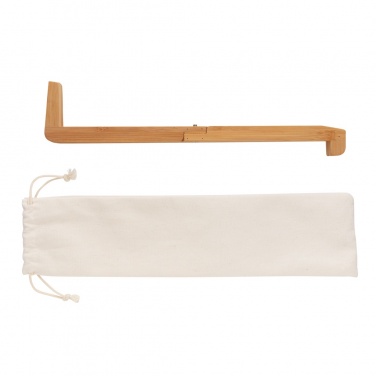 Logo trade promotional merchandise picture of: Bamboo portable laptop stand