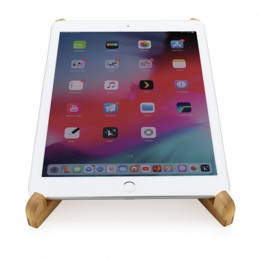 Logo trade corporate gifts image of: Bamboo portable laptop stand