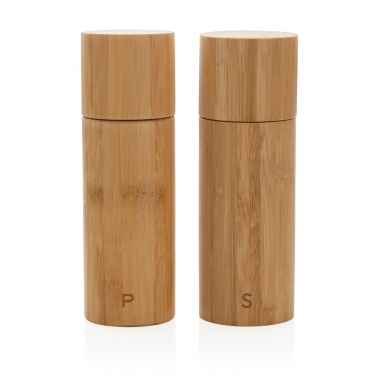 Logo trade advertising products picture of: Ukiyo bamboo salt and pepper mill set