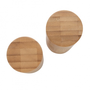 Logo trade corporate gifts image of: Ukiyo bamboo salt and pepper mill set