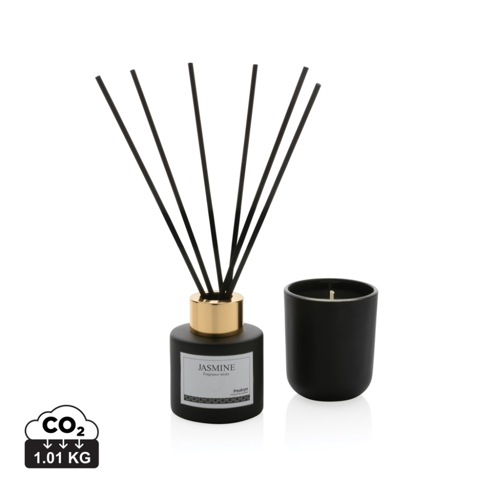 Logo trade promotional product photo of: Ukiyo candle and fragrance sticks gift set