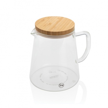 Logotrade promotional product picture of: Ukiyo borosilicate glass carafe with bamboo lid 1.2L