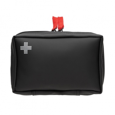 Logo trade promotional merchandise photo of: RCS recycled nubuck PU pouch  first aid set