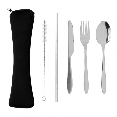 Logo trade promotional product photo of: 4 PCS stainless steel re-usable cutlery set