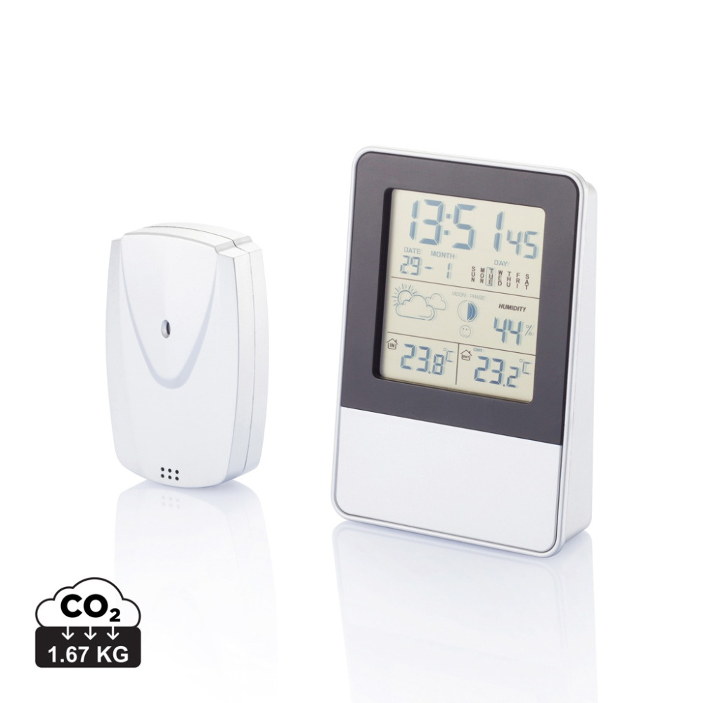 Logo trade promotional merchandise photo of: Indoor/outdoor weather station