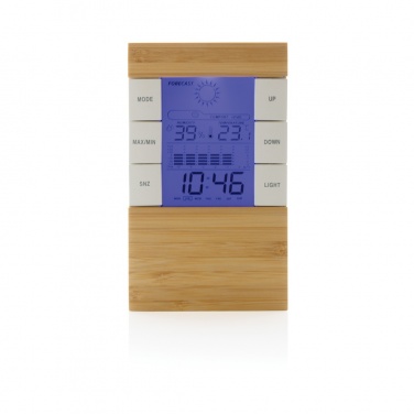 Logotrade promotional giveaway image of: Utah RCS rplastic and bamboo weather station