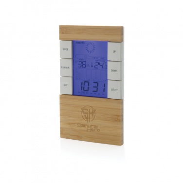 Logo trade corporate gifts image of: Utah RCS rplastic and bamboo weather station