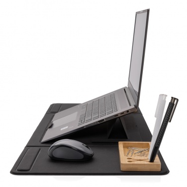 Logo trade advertising product photo of: Impact AWARE RPET Foldable desk organizer with laptop stand