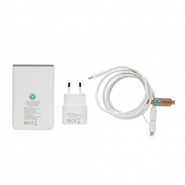 Logotrade promotional product picture of: Surge RCS recyled PET 20W type C 3 pcs charging set