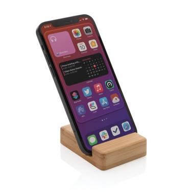 Logo trade promotional gifts image of: Bamboo phone stand XD