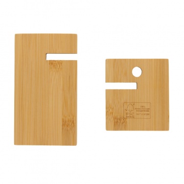 Logo trade promotional gifts image of: Bamboo phone stand in kraft box