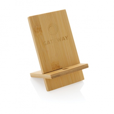 Logo trade advertising products picture of: Bamboo phone stand in kraft box