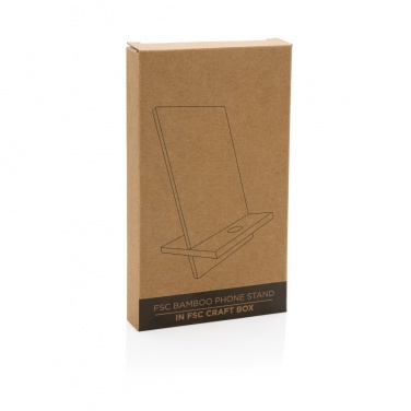 Logotrade promotional items photo of: Bamboo phone stand in kraft box