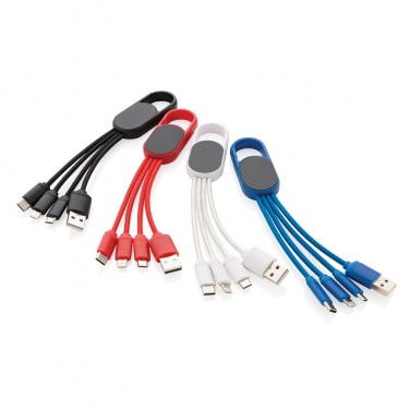 Logotrade promotional giveaways photo of: 4-in-1 cable with carabiner clip