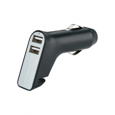 Logo trade promotional products picture of: Dual port car charger with belt cutter and hammer