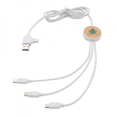 Logo trade promotional products picture of: RCS recycled plastic Ontario 6-in-1 cable