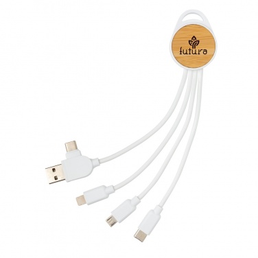 Logotrade promotional item picture of: RCS recycled plastic Ontario 6-in-1 round cable