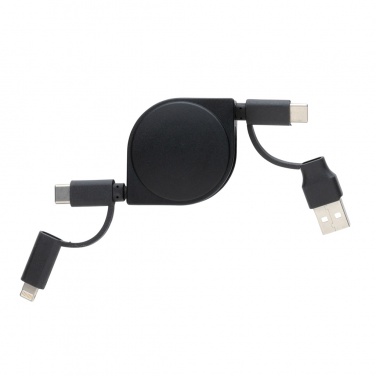 Logotrade promotional item picture of: RCS standard recycled plastic and TPE 6-in-1 cable