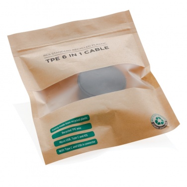 Logotrade promotional giveaways photo of: RCS standard recycled plastic and TPE 6-in-1 cable