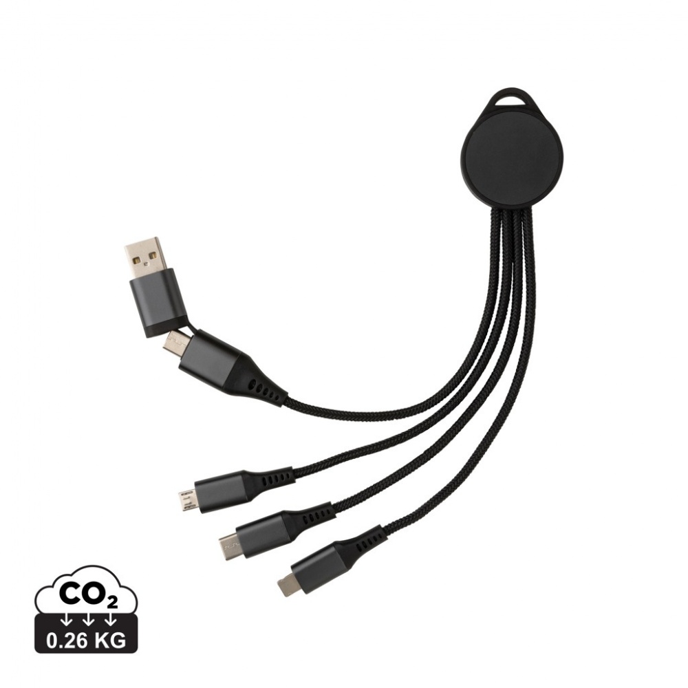 Logotrade promotional giveaway image of: Terra RCS recycled aluminium 6-in-1 charging cable