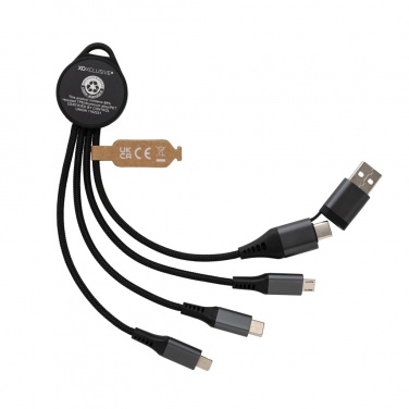 Logo trade advertising products picture of: Terra RCS recycled aluminium 6-in-1 charging cable